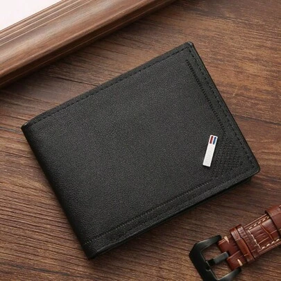 New Men's Wallet Short Case Multi-Card Holder For Young Men Fashion Slim Large Capacity Horizontal Business Soft Leather Folder.Wallets For Man.Billeteras De Hombre.Men Wallet.Valentines Gifts