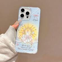 1个极简云朵蜡烛设计手机壳 - 兼容 17 Air、16、15、14、13、12、11 Pro Max Plus，简约时尚手机壳 - 淺藍色 - 查看 3