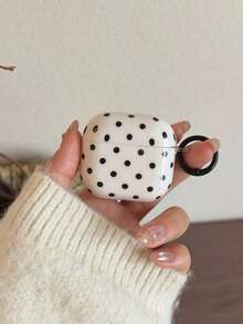 Minimalist Korean Style Black & White Polka Pro 3 Earphone, Compatible With 3rd Gen, Protective Cover Compatible With 2nd Gen New Model, Niche Heart Pendant, Anti-Drop Compatible With 4th Gen - 彩色 - 查看 7