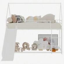 Kids Bed Frames, Headboards & Footboards - White + Iron + Bedroom - View 7