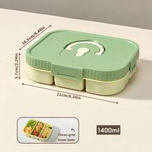 Caja de almuerzo rectangular de plástico portátil con asa, caja bento calentable en microondas, recipiente sellado a prueba de fugas para ensalada de frutas, recipiente de almuerzo con compartimentos de gran capacidad reutilizable, adecuado para que estudiantes y adultos lo usen en la escuela, la oficina, campamentos al aire libre, picnics, viajes, vuelta al colegio - Multicolor - Ver 31