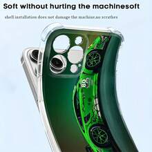 Auto de carreras verde con detalles monstruosos, listo para la carrera. Esta elegante funda para teléfono es compatible con Samsung, Apple, OPPO, , etc. Fabricada en TPU flexible, resistente a golpes y arañazos, ofrece una excelente protección contra caídas y un agarre cómodo. Es un regalo ideal para familiares, amigos y seres queridos, y una opción perfecta para festivales, fundas para iPhone, San Valentín, artículos de , fundas para iPhone y fundas transparentes. - transparente - Ver 5