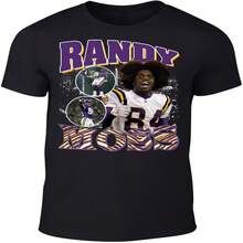 DTGVirgil Black Minnesota Randy Moss Bootleg Style Throwback Style T-Shirt Men's Adult - Black - View 1