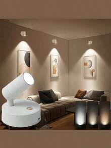 Rechargeable Touch Sensor Wireless Wall Lamp, Metal Material, 3 Adjustable Colors, No Wiring Needed, Suitable For Living Room, Bedroom Entrance, Room, Living Area And Office Decoration - Multicolor - View 9