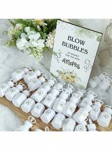 Bộ 20 chai bong bóng mini dùng làm quà tặng tiệc cưới, không kèm dung dịch, que thổi bong bóng hình trái tim đôi, que thổi bong bóng trang trí tiệc, thích hợp làm quà tặng cho cô dâu, quà lưu niệm và quà tặng cho khách mời dự đám cưới. - Nhiều kiểu dáng - Xem 6