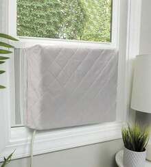 HOXHA Indoor Air Conditioner Cover For Window Units,Double Insulation Anti-Rust Adjustable Inside Window AC Cover With Free Elastic Straps - ColorB - View 1