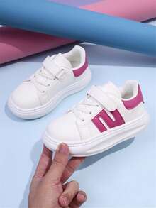 儿童运动鞋 新款软底百搭女童帆布鞋 时尚小白鞋 男童休闲鞋 - 玫紅色 - 查看 7