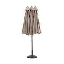 14.8 Ft Double Sided Outdoor Umbrella Rectangular Large With Crank (Khaki )(No Base) - Khaki - View 5