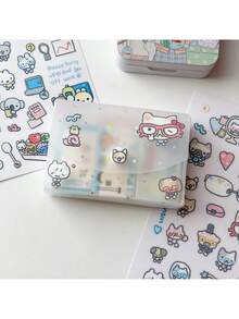 1pc Crystal Sticker Transfer Sticker, UV Cute Notebook Phone Sticker, Student Planner Decor DIY Waterproof Decorative Sticker - Cute - View 6