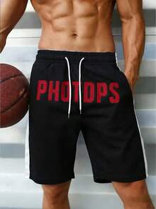 Quần short thể thao nam mùa hè, nhanh khô, nhẹ, thích hợp cho bóng rổ, chạy bộ, thêu họa tiết, kiểu quần Bermuda thường ngày. - màu đen - Xem 3