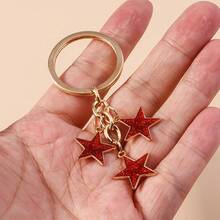 1 Cute Star Keychain, Suitable For Women's Bags, Backpacks, Car Key Decorations, Holiday Gifts, Gifts For Friends - 粉色 - 查看 11