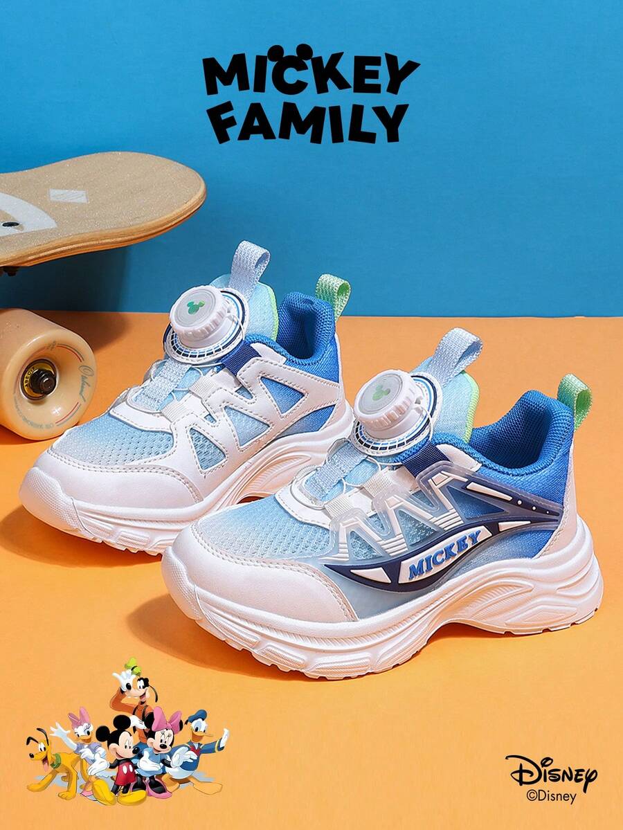 Disney 1 Pair  Collaboration Children's Sneakers, Suitable For Daily Wear, Festivals, Sports, Outdoor Activities, Comfortable, Non-Slip, Breathable (Boys' Sneakers, Boys' Skate Shoes, Children's Sneakers, Girls' Sneakers, Girls' Skate Shoes) - Blue - View 1