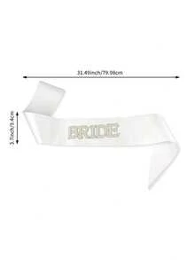 1 pieza Faja nupcial con perla blanca y rhinestone, adecuada para bodas, fiestas, decoraciones de boda, también aplicable para Halloween, Navidad y otros eventos y fiestas festivas - Multicolor - Ver 7