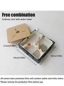 Expandable Ant Farm Acrylic Ant Nest With Feeding Area, Gypsum Ant Hill, Pet Ant Habitat, Moisture Reservoir, Educational Ant Rearing Box And Children's Workshop, Perfect Gift For Entomologists - Multicolor - View 16