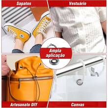 Alicate De Botões Fixador Prensa Manual Ferramenta,kit 100 Peças Para Roupas/Acessórios Sem Costura - Alicate Aplicador com 100 Botões - Visão 5