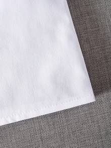 2 bucăți de tricou elegant pentru băieți pre-adolescenți, stil școlar clasic, petrecere casual pentru întoarcerea la școală: tricou cu mânecă scurtă și cămașă albă formală cu mânecă lungă - alb - Vizualizare 8