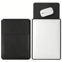 New Minimalist Leather Laptop Bag 3VNH - Black - View 10