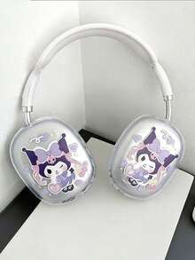 Sanrio 1pc Cartoon Cute Kuromi Headphone Case - Transparent TPU Bluetooth Earmuff Protective Cover For Girls, Compatible With Airpodsmax / Airpodsmax 2 - Purple - View 6