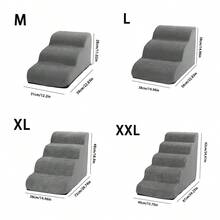 Cầu thang cho thú cưng 3/4/5 bậc, đường dốc cho giường, ghế sofa, chống trơn trượt và mài mòn, có thể tháo rời và giặt được, chăm sóc cho chó mèo bị thương, già yếu và đau khớp, sản phẩm bán chạy. - Nhiều màu - Xem 3