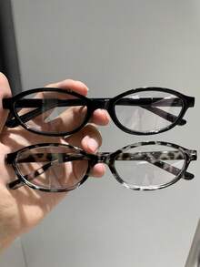 2pcs Women's Anti-Blue Light Glasses, Cute Oval Full-Rim Glasses - Non-Prescription Colored Frames, Suitable For Computer And Mobile Gaming, Y2K Style For Daily Wear, Fits Most Face Shapes - Multicolor - View 4