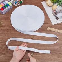 White Woven Tape, Heat Transfer Polyester Tape, Printable Woven Tape, Blank Lanyard Tape, Used For Customized Printing Of ID Badge Process Projects - White - View 5