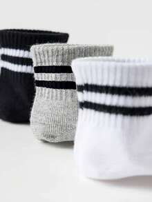 3/6/9/15 Pairs Kids Cartoon Pattern Socks, Breathable Mid-Calf Socks For Home And School Wear, Spring/Summer - Multicolor - View 5