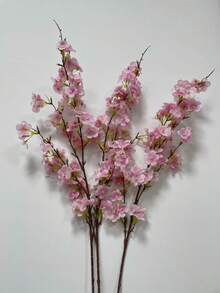 1 Piece/2 Pieces/3 Pieces, Artificial Cherry Blossoms, Peach Blossoms, 106 Cm Long, 4 Branches Per Plant, Artificial Plants, Green Artificial Plants, Polyester Fabric, Durable, Modern And Simple Style - Multicolor - View 17