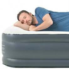 colchon matrimonialNANOFORT Colchon Inflable Queen Size Bomba Incluida Soporta hasta 275 Kg 204 X 155 X 50 cm Inflado y Desinflado Automatico Diseño Hermetico Camping Viaje Cama Inflable Colchones Inflables - gris - Ver 5