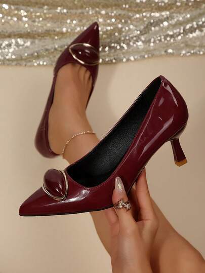 Wide Fit Elegant Pointed Toe Stiletto High Heel Sandals For Women, Sexy Party Dress Shoes, Bowknot Decor, Suitable For Commuting, Nightclub, Wedding, Outdoor, Leather Strap, Summer