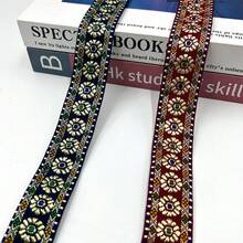 Dây ren jacquard polyester mới, rộng 3cm, kiểu Bohemian, dài 10 thước, thích hợp để trang trí cổ tay áo, cổ áo, viền mũ, rèm cửa, trang trí nhà cửa, đồ thủ công may vá. - A - Xem 10