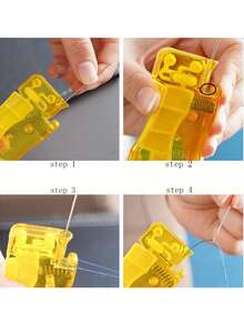 1pc Lemon Yellow Automatic Threader, Suitable For Household Handicrafts And Sewing Supplies - One Size Fits All - View 5