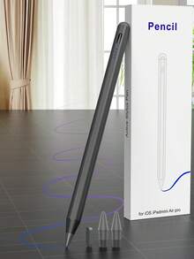 11/10/9/8/7/6 IPad, IPad Air 7/6/5/4/3, IPad Pro 13"/12.9"/11" (2018-2025), IPad Mini 7/6/5 Compatible Stylus Pen, 90mAh Battery, High Precision & Sensitivity, Rechargeable, Magnetic Body, Tilt Detection & Palm Rejection, Black Gifts For Mother, Family, Friends, Kids, Birthday, Holiday - Black - View 10