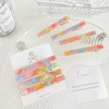 4个休闲醋酸纤维发夹 - 粉色 - 查看 1