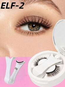 1 Pair Natural Style Magnetic Eyelashes, 1 Pair Reusable Magnetic Eyelashes (With Eyelash Applicator), No Glue Needed, Easy To Wear And Remove, False Eyelashes - Multicolor - View 11