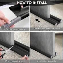 1pc 96cm/37.79in Bendable Non Stick Door Bottom Sealing Strip, Adjustable And Washable Door Bottom Seal,Windproof Bottom Sealing Strip, Soundproof Door Bottom Cleaning, Providing Effective Sound Insulation And Windproof Collision Protection - Multicolor - View 11