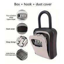 ABS Key Lock Box, Outdoor Lock Box For House Keys, Key Lock Box Wall Mount & Portable Combination Lockbox With Resettable Code, Security Lockbox For Outside House Keys, Apartment Realtors Spare Keys Storage - Multiple Styles - View 5