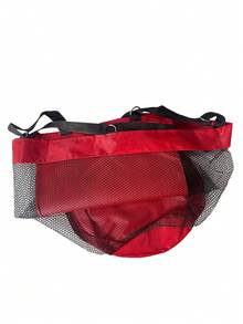 Durable Polyester Sports Mesh Bag, Basketball Storage Bag, Suitable For Sports, Fitness And Swimming, Black Mesh Design, Drawstring Closure, Suitable For Outdoor Venues And Storage - Multicolor - View 7
