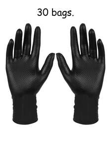 30 sztuk dwustronnych, bezpudrowych, bezlateksowych i bezwypadkowych rękawic ochronnych o grubości 10 mil, z wytłoczonym wzorem w romby, odpowiednich do konserwacji maszyn przemysłowych, czyszczenia, tatuowania i innych zastosowań. Wytrzymałe, jednorazowe, czarno-pomarańczowe rękawice robocze z nitrylu, dostępne w wielu rozmiarach, profesjonalne rękawice ochronne do użytku domowego. - Rękawice konserwacyjne. - Zobacz 12