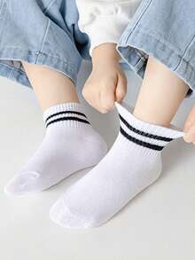 3/6/9/15 Pairs Kids Cartoon Pattern Socks, Breathable Mid-Calf Socks For Home And School Wear, Spring/Summer - Multicolor - View 14