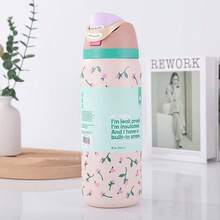 24oz /32oz Stainless Steel Insulated Water Bottle With Straw, Portable Coffee Mug Suitable For Hot & Cold Drinks, Fitness And Cycling Water Bottle, Leak-Proof Lid Travel Cup For Camping, Hiking, Driving, Outdoor Activities - 黃色 - 查看 1