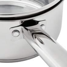 Durable Stainless Steel Saucepan With Straining Lid For Easy Cooking And Serving - Default - View 4