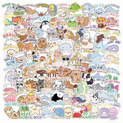 200 Pieces Animal Reward Stickers - Cute For , Teachers' Praise & Encouragement