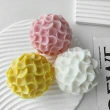扇贝花球DIY手工香氛石膏多功能硅胶模具 - 白色 - 查看 5