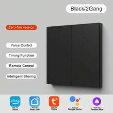 1 Công tắc cảm ứng thông minh tiêu chuẩn EU với mặt kính cường lực, hỗ trợ hai chế độ lắp đặt có/không dây trung tính, 1/2/3 công tắc màu trắng đen, WiFi & Bluetooth, thiết kế lắp đặt nhanh tách rời, tương thích với Alexa Tuya Yandex Alice Smart Life, điều khiển từ xa bằng giọng nói qua ứng dụng và hẹn giờ chiếu sáng nhà cửa. - Nhiều màu - Xem 24