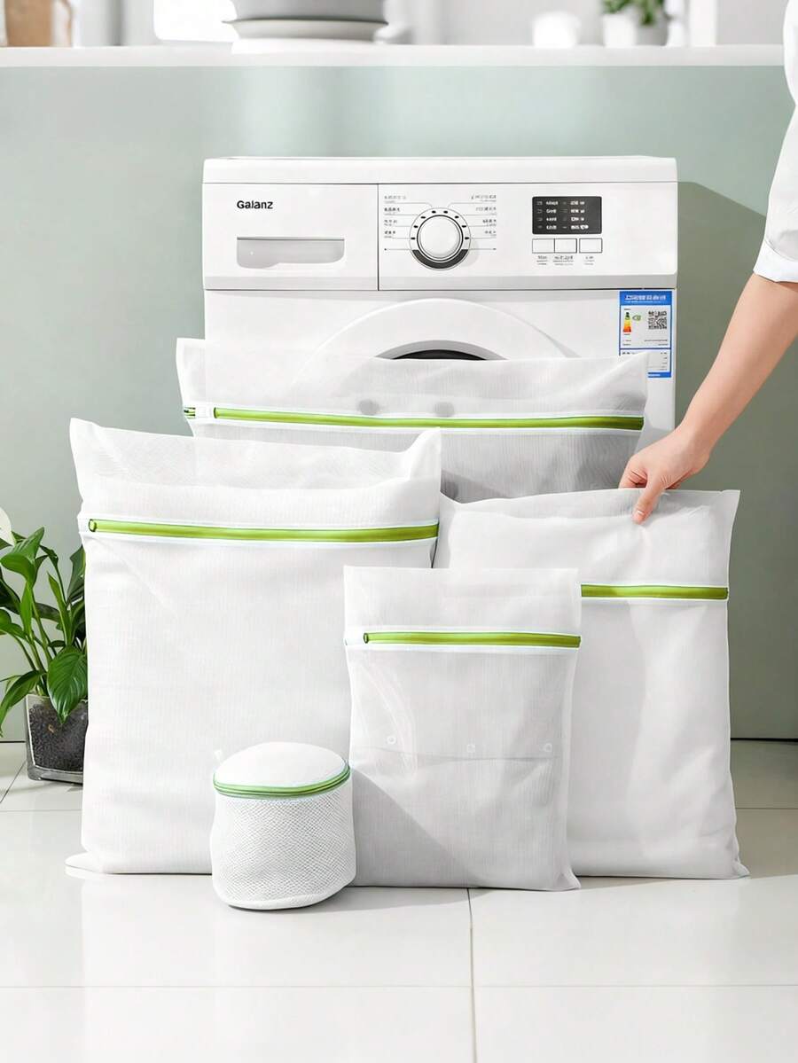 1/3/6 túi giặt lưới mịn có khóa kéo, túi giặt áo ngực và đồ lót, túi bảo vệ quần áo tái sử dụng, túi giặt du lịch cho áo sơ mi, áo phông, quần, áo ngực, đồ lót, áo len, vớ, v.v.