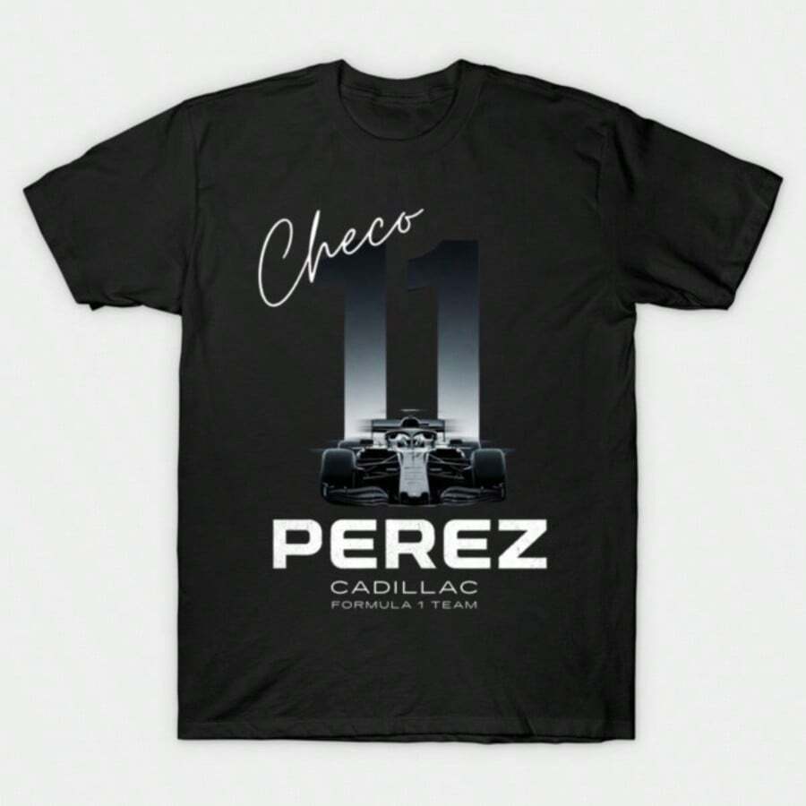Checo Prez Cadillac F1 Tribute T-Shirt - Black - View 1