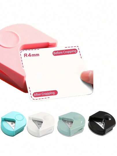 Portable R4 Corner Rounder Punch, Easy To Use Corner Cutter, Multi-Color Packaging Paper Cutter Suitable For Laminated Cards, Cardboard, Scrapbooks, Photos, Paper Cutting, DIY Crafts, Chamfering Tool, Paper Cutting Machine, Scrapbooking Supplies, Stationery, Crafts, Home Decor