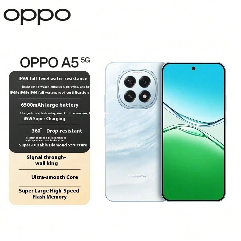OPPO A3 Pro，OPPO 最新款手机，拥有大容量电池，是一款官方认证的 5G 标准手机。 - 藍色 - 查看 1
