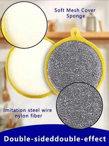 6/3/1pcs Double-Sided Durable Dish Washing Sponge Pads - Scratch-Resistant Pot Pads - Multi-Purpose Household School Kitchen Cleaning Tools - Multiple Styles - View 6