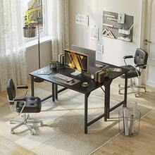 80 Computer Desk, Small Home Office Desk Study Writing Table Small Spaces, Simple PC Gaming Desk, Adjustable Feet, Black - 80 cm + Black - View 6